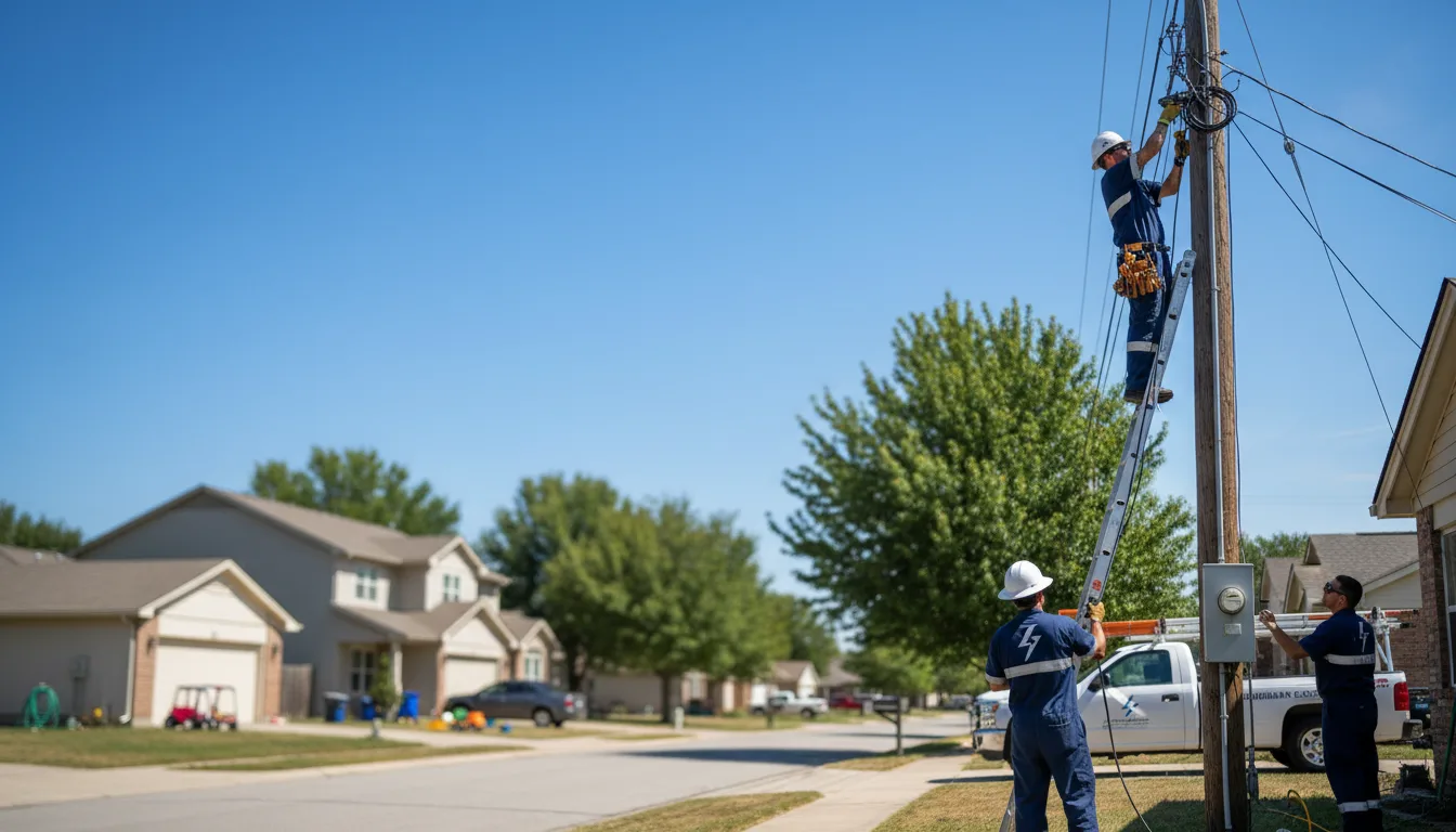 Residential electrician providing installation services in Long Lane, MO